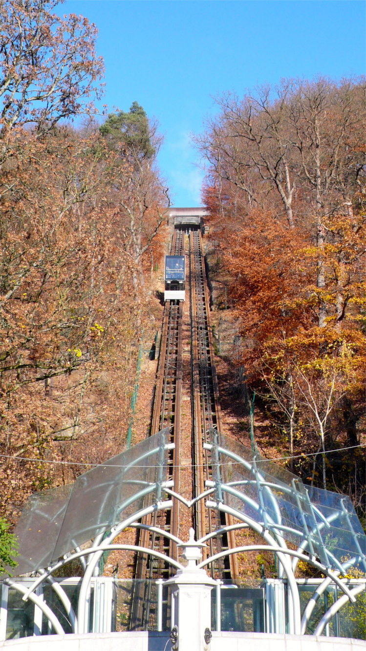 Die Bergbahn zur Thermes de Spa